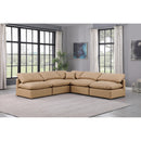  Manufacturer Color_Tan -- Indulge 105" Tan Vegan Leather Upholstered 5 pc Modular Sectional IMAGE 2