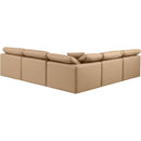  Manufacturer Color_Tan -- Indulge 105" Tan Vegan Leather Upholstered 5 pc Modular Sectional IMAGE 3