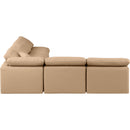  Manufacturer Color_Tan -- Indulge 105" Tan Vegan Leather Upholstered 5 pc Modular Sectional IMAGE 5