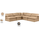 Meridian Indulge Tan Vegan Leather Modular Sectional IMAGE 9