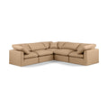  Manufacturer Color_Tan -- Indulge 105" Tan Vegan Leather Upholstered 5 pc Modular Sectional IMAGE 1