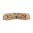  Manufacturer Color_Tan -- Indulge 105" Tan Vegan Leather Upholstered 5 pc Modular Sectional IMAGE 1