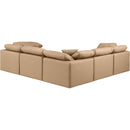  Manufacturer Color_Tan -- Indulge 105" Tan Vegan Leather Upholstered 5 pc Modular Sectional IMAGE 3