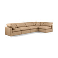  Manufacturer Color_Tan -- Indulge 140" Tan Vegan Leather Upholstered 5 pc Modular Sectional IMAGE 1