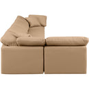  Manufacturer Color_Tan -- Indulge 140" Tan Vegan Leather Upholstered 5 pc Modular Sectional IMAGE 5