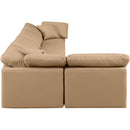 Meridian Indulge Tan Vegan Leather Modular Sectional IMAGE 5
