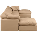  Manufacturer Color_Tan -- Indulge 140" Tan Vegan Leather Upholstered 6 pc Modular Sectional IMAGE 5