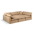  Manufacturer Color_Tan -- Indulge 105" Tan Vegan Leather Upholstered 6 pc Modular Sectional IMAGE 1