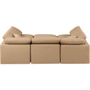  Manufacturer Color_Tan -- Indulge 105" Tan Vegan Leather Upholstered 6 pc Modular Sectional IMAGE 3