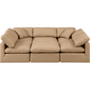  Manufacturer Color_Tan -- Indulge 105" Tan Vegan Leather Upholstered 6 pc Modular Sectional IMAGE 4