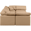  Manufacturer Color_Tan -- Indulge 105" Tan Vegan Leather Upholstered 6 pc Modular Sectional IMAGE 5