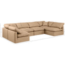 Meridian Indulge Tan Vegan Leather Modular Sectional IMAGE 8