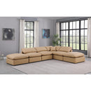  Manufacturer Color_Tan -- Indulge 140" Tan Vegan Leather Upholstered 6 pc Modular Sectional IMAGE 2