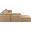  Manufacturer Color_Tan -- Indulge 140" Tan Vegan Leather Upholstered 6 pc Modular Sectional IMAGE 5