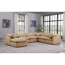  Manufacturer Color_Tan -- Indulge 140" Tan Vegan Leather Upholstered 7 pc Modular Sectional IMAGE 2