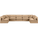  Manufacturer Color_Tan -- Indulge 175" Tan Vegan Leather Upholstered 7 pc Modular Sectional IMAGE 4