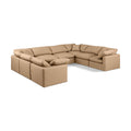  Manufacturer Color_Tan -- Indulge 140" Tan Vegan Leather Upholstered 8 pc Modular Sectional IMAGE 1