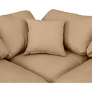  Manufacturer Color_Tan -- Indulge 140" Tan Vegan Leather Upholstered 8 pc Modular Sectional IMAGE 7