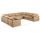 Meridian Indulge Tan Vegan Leather Modular Sectional IMAGE 9