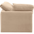 Meridian Indulge Beige Velvet Corner Chair IMAGE 5
