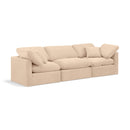 Meridian Indulge Beige Velvet Modular Sofa IMAGE 1