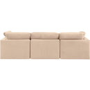 Meridian Indulge Beige Velvet Modular Sofa IMAGE 3