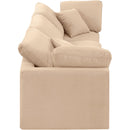 Meridian Indulge Beige Velvet Modular Sofa IMAGE 5