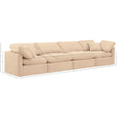 Meridian Indulge Beige Velvet Modular Sofa IMAGE 8