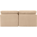 Meridian Indulge Beige Velvet Modular Sofa IMAGE 3