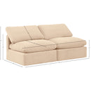 Meridian Indulge Beige Velvet Modular Sofa IMAGE 7