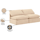 Meridian Indulge Beige Velvet Modular Sofa IMAGE 8