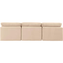 Meridian Indulge Beige Velvet Modular Sofa IMAGE 3