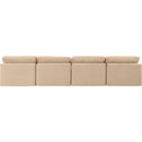 Meridian Indulge Beige Velvet Modular Sofa IMAGE 3