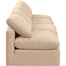Meridian Indulge Beige Velvet Modular Sofa IMAGE 5