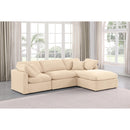  Manufacturer Color_Beige -- Meridian Indulge Fabric 4 pc Sectional IMAGE 2