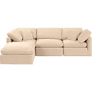  Manufacturer Color_Beige -- Meridian Indulge Fabric 4 pc Sectional IMAGE 4