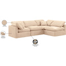  Manufacturer Color_Beige -- Meridian Indulge Fabric 4 pc Sectional IMAGE 10
