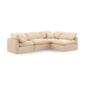  Manufacturer Color_Beige -- Meridian Indulge Fabric 4 pc Sectional IMAGE 1