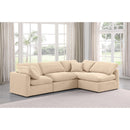  Manufacturer Color_Beige -- Meridian Indulge Fabric 4 pc Sectional IMAGE 2