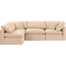  Manufacturer Color_Beige -- Meridian Indulge Fabric 4 pc Sectional IMAGE 4
