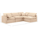 Meridian Indulge Beige Velvet Modular Sectional IMAGE 9