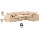 Meridian Indulge Beige Velvet Modular Sectional IMAGE 10