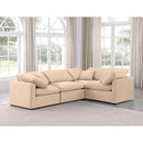  Manufacturer Color_Beige -- Meridian Indulge Fabric 4 pc Sectional IMAGE 2