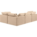  Manufacturer Color_Beige -- Meridian Indulge Fabric 4 pc Sectional IMAGE 3