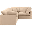  Manufacturer Color_Beige -- Meridian Indulge Fabric 4 pc Sectional IMAGE 4