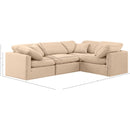 Meridian Indulge Beige Velvet Modular Sectional IMAGE 9
