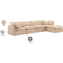 Meridian Indulge Beige Velvet Modular Sectional IMAGE 9