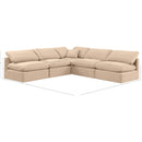 Meridian Indulge Beige Velvet Modular Sectional IMAGE 8