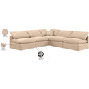 Meridian Indulge Beige Velvet Modular Sectional IMAGE 9