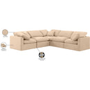Meridian Indulge Beige Velvet Modular Sectional IMAGE 10